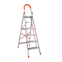 Giantz 6 Step Folding Aluminium Ladder Non Slip Platform