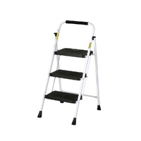 Giantz 3 Step Folding Steel Ladder Lightweight Platform