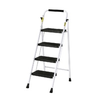 Giantz 4 Step Folding Steel Ladder Lightweight Platform
