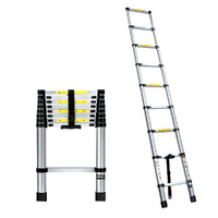 Giantz 2.6M Telescopic Aluminium Ladder Extension Steps