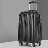 Wanderlite 28 Inch Luggage with TSA Lock Spinner Carry On Hard Shell Travel Suitcase Luggage Case Black