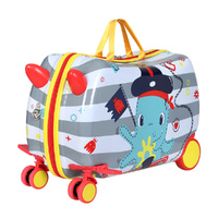Wanderlite 17-inch Kids Ride-On Luggage Suitcase - Octopus