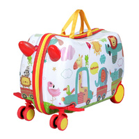 Wanderlite 17-inch Kids Ride-On Luggage Suitcase - Zoo