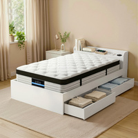Giselle Single 5-Zone Pocket Spring Mattress & Artiss Storage Bed