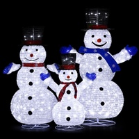 Jingle Jollys Christmas Snowman Lights 330 LED Fairy Decoration