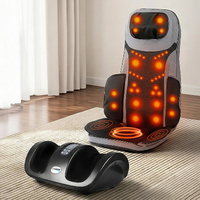 Livemor Full Back Massage Seat Cushion with Kneading Foot Massager