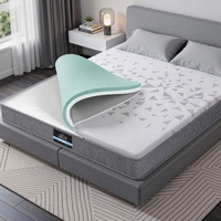 Giselle Bedding Double Mattress 23cm Pocket Spring Mattress with Adjustable Firmness Reversible Foam Layer for Medium Firm & Firm Support Motion Isola