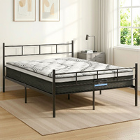 Artiss SOL Metal Bed Frame Double with Mattress