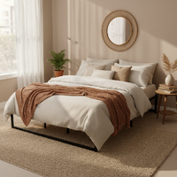 Artiss TINO King Metal Bed Frame Black
