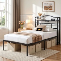 Artiss WAVE Single Bed Frame Charging Station