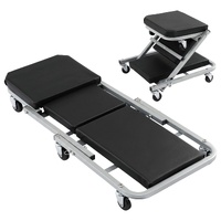Giantz Garage Creeper 2-in-1 Mechanic Stool Rolling Automotive Z Creeper Seat