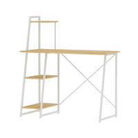 Artiss 100cm Computer Desk with Bookshelf Storage Oak