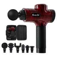 Everfit Massage Gun 30 Speed 6 Heads Muscle Massager Red