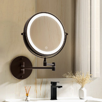 Embellir 10X Magnifying Extendable Makeup Mirror Brown