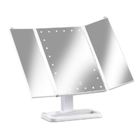 Embellir Tri-fold Dimmable Makeup Mirror 24 LED Light with Storage