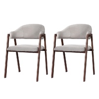 Artiss Dining Armchairs Set of 2 Linen Grey