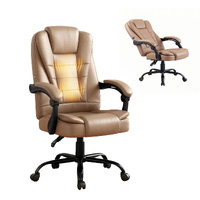Artiss Massage Office Chair Executive Gaming Espresso Brown PU Leather