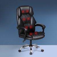 Artiss Massage Office Chair High Back Computer Black