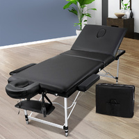 Wanderlite 60cm Portable Folding Aluminium Massage Table Black