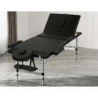 Zenses 65cm Portable Folding Aluminium Massage Table Black
