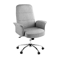Artiss Fabric Office Chair Computer Desk Grey