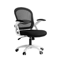 Artiss Mesh Office Chair Mid Back Black White