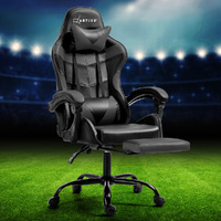 Artiss Gaming Office Chair Recliner Footrest Grey