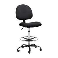 Artiss Drafting Stool Office Chair Fabric Black