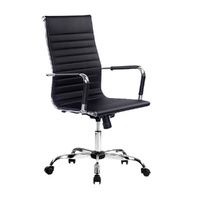 Artiss PU Leather High Back Conference Chair Black