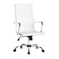 Artiss PU Leather High Back Conference Chair White
