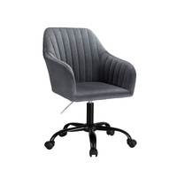 Artiss Office Chair Velvet Seat Dark Grey