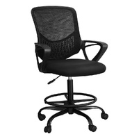 Artiss Drafting Stool Mesh Office Chair Black