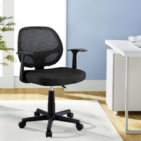 Artiss Mesh Office Chair Mid Back Black