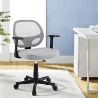 Artiss Mesh Office Chair Mid Back Grey Computer Gaming Desk