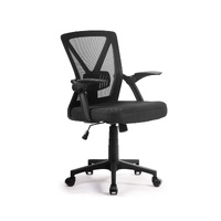 Artiss Mesh Office Chair Mid Back Black