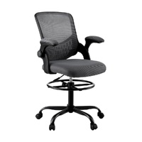 Artiss Mesh Drafting Stool Office Chair Grey