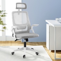 Artiss Ergonomic Office Chair Headrest Adjustable Grey