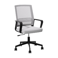 Artiss Mesh Office Chair Mid Back Grey Computer Desk