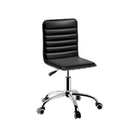 Artiss Office Chair Conference Low Back PU Black