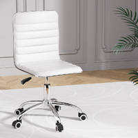 Artiss Office Chair Conference Low Back PU White