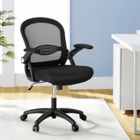 Artiss Mesh Office Chair Mid Back Computer Gaming Desk Chair Black