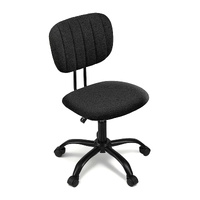 Artiss Armless Office Chair Wheels Height Adjustable Computer Task Black