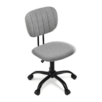 Artiss Armless Office Chair Wheels Height Adjustable Computer Task Grey