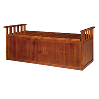 Gardeon 129cm Wooden Outdoor Storage Bench Box Natural