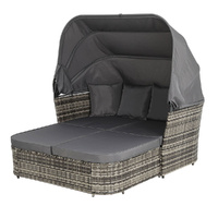 Gardeon Wicker Outdoor Day Bed Sun Lounge Setting