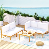 Gardeon 4-Seater Outdoor Sofa Set 5PCS Wooden Lounge Furniture