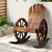 Gardeon Wagon Wheels Rocking Chair Brown
