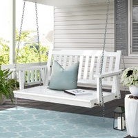 Gardeon Wooden Porch Swing Chair With Chain White