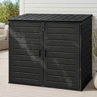Gardeon 1170L Outdoor Storage Box Lockable Cabinet Black