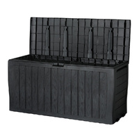 Gardeon 220L Outdoor Storage Box Lockable Garden Black